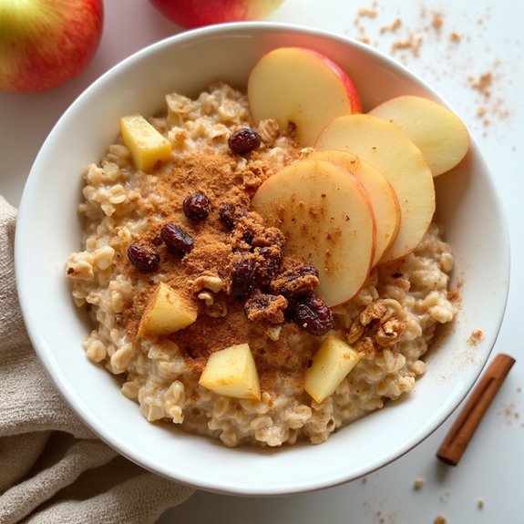 warm spiced oatmeal dish