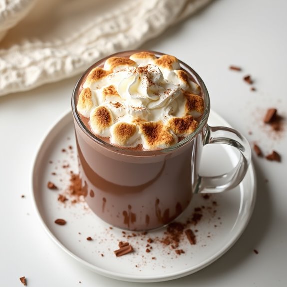 warm sweet chocolate beverage